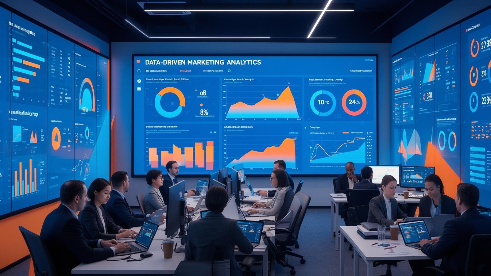 Team brainstorming a marketing strategy