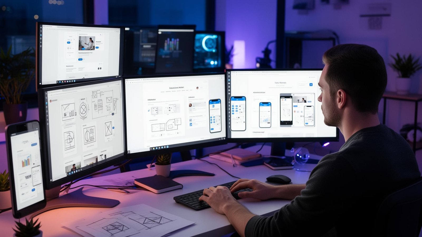 Person managing multi-platform social content
